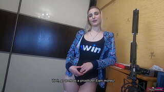 Eelste Brudder bot seng kleng Schwëster e bësse Suen ze verdienen mat Hëllef vun Hire Kierper! Creampie pussy zweemol!