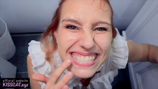 Cara de Merda Deepthroat per a Joves Nadó i Cum a les Dents per a la Neteja de